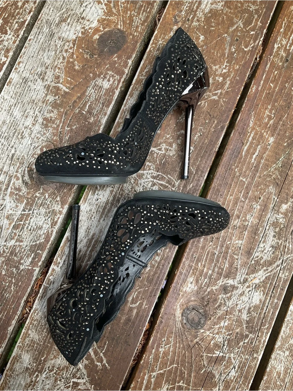BCBGMaxAzria Rhinestone Heels
